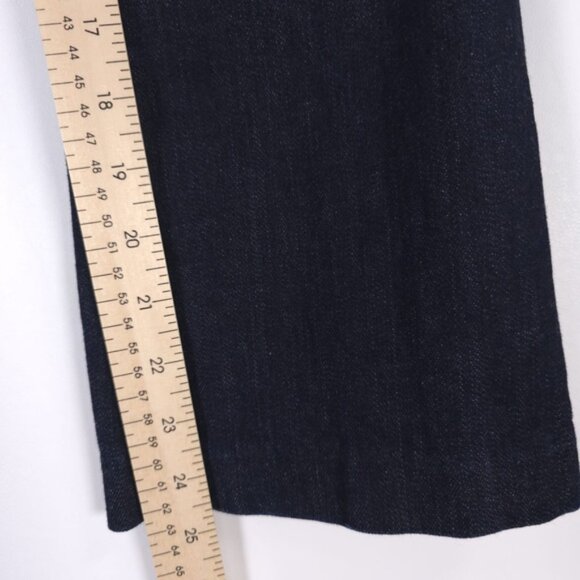 rag‎ & bone USA MADE Back Zip Pants Jeans High Rise Semi Flare Dark Blue Size 8 - Picture 6 of 9